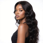 4x6 Lace Closure Wig Human Hair Natural Color Body Wave - PULSE MART