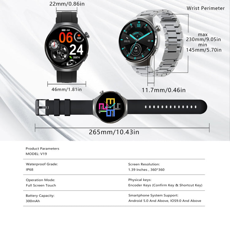 SENBONO V19 Business Men Smart Watch Answer Call Heart Rate Water Proof Sports Fitness Smartwatch Men - PULSE MART