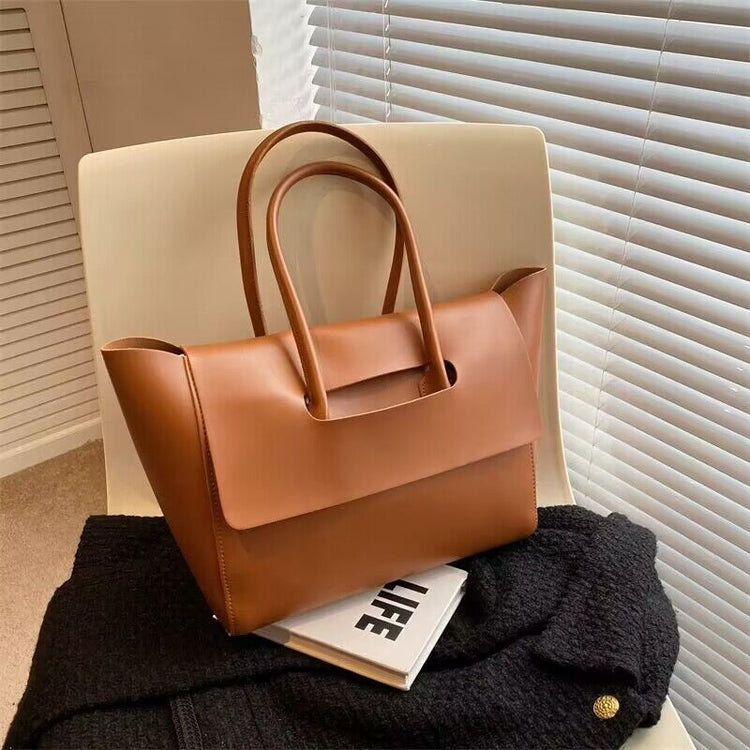 Fashion Women Shoulder Bags Large Capacity Handbags Simple Retro Tote Bags Solid Color Famous Brand High Quality Bags - PULSE MART