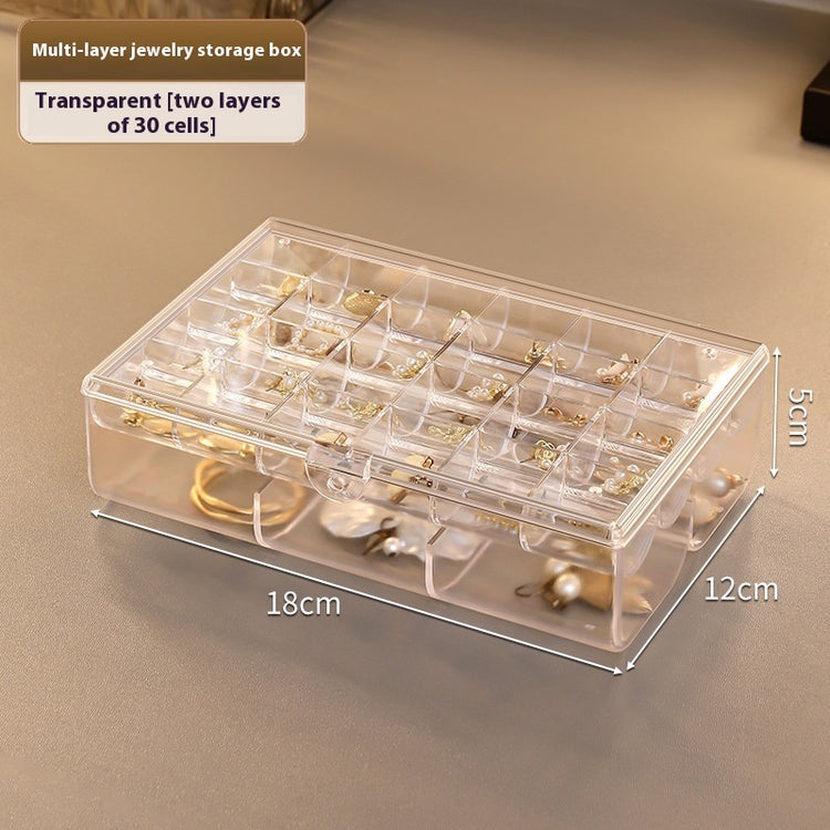Ornament Dustproof Storage Box Anti-oxidation Ear Stud Necklace Jewelry Box - PULSE MART