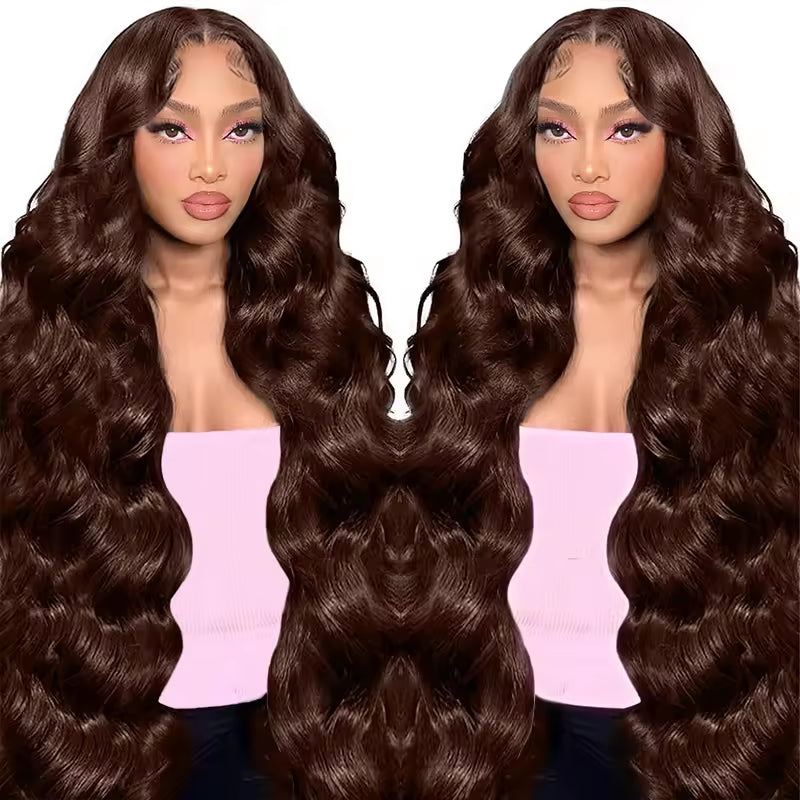 Wig Human Hair Lace Front Wig 13x4 High-Definition Brown Lace Front Wig Human Hair With Aligned Cuticles Vietnam Wig - PULSE MART