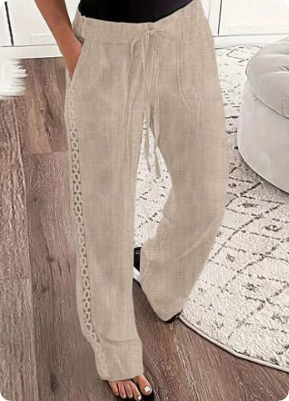 Casual Jeans Like Side Lace Trousers - PULSE MART