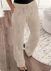 Casual Jeans Like Side Lace Trousers - PULSE MART