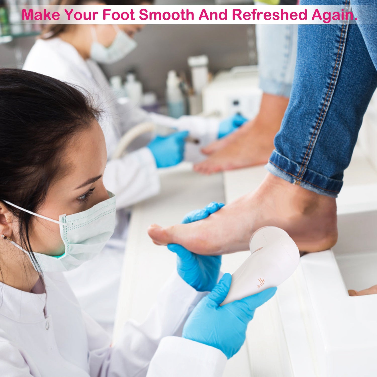 17Pcs Electric Foot Callus Remover With Vacuum Foot Grinder Rechargeable Foot File Dead Skin Pedicure Machine With 3 Grinding Heads 2 Speeds Foot Care Tool - PULSE MART