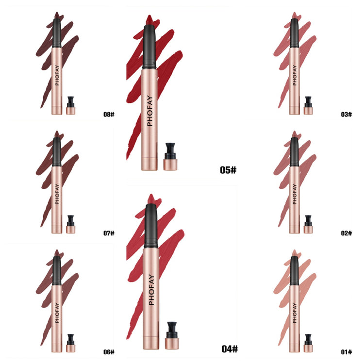 PHOFAY MATTE LIP LINER LIPSTICK PEN - PULSE MART