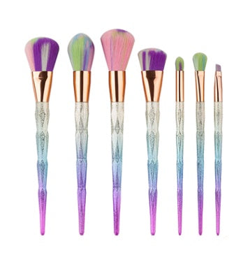 7 makeup brushes, diamond makeup tools foundation brush - PULSE MART