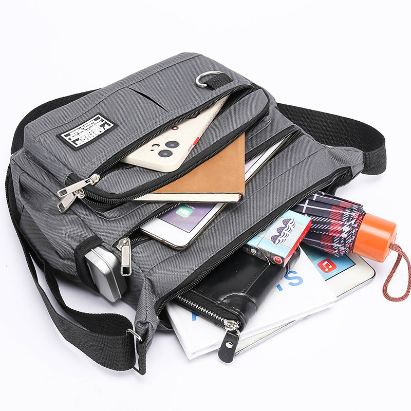 Men's Outdoor Leisure Multi-layer Zipper Messenger Bag - PULSE MART