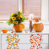 4Rolls 20Yards Thanksgiving Ribbons Autumn Wired Edge Ribbon Fall Themed Decorative Ribbon Pumpkin Maple Leaf Truck Grosgrain Ribbon For Thanksgiving Autumn Fall Party DIY Crafting Supplies - PULSE MART