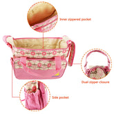 5PCS Per Set Baby Nappy Diaper Bags Set Mummy Diaper Shoulder Bags WithNappy Changing Pad Insulated Pockets Travel Tote Bags For Mom Dad - PULSE MART