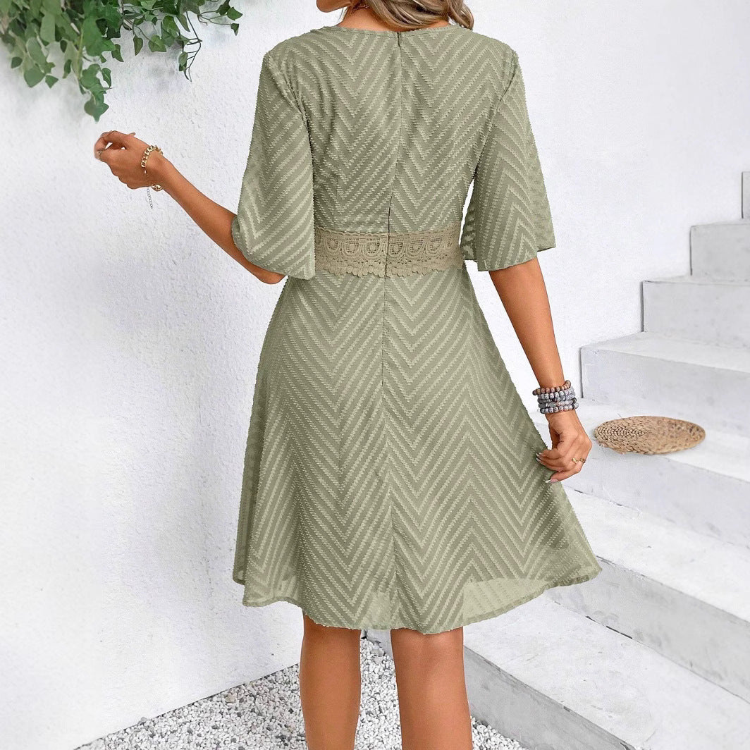 European And American Summer New Lace Thread Casual Dress - PULSE MART