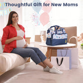5Pcs Baby Nappy Diaper Bags Set Mummy Diaper Handbags With Diaper Pad Food Bag Bottle Bag Travel Tote Bags For Mom Dad - PULSE MART