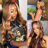 4x4 Lace Closure Wig Human Hair P427 Body Wave Density - PULSE MART