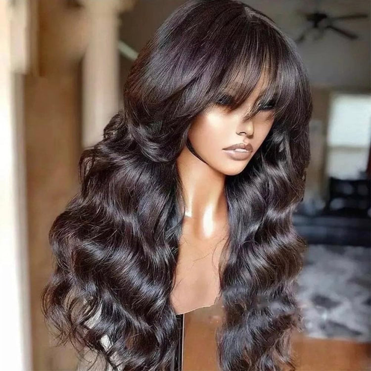 Full Machine Made Wig Body Wave Natural Color Density - PULSE MART