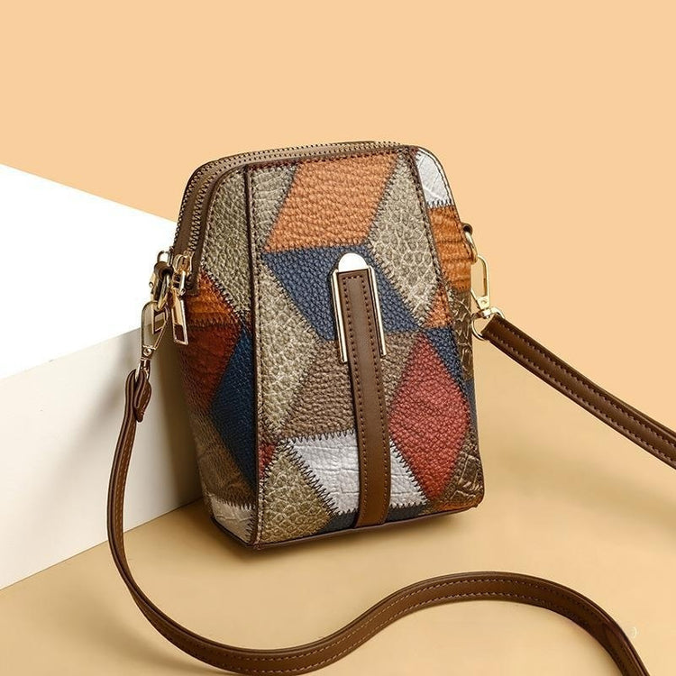 Fashion Soft Leather Stitching Shoulder Bag - PULSE MART