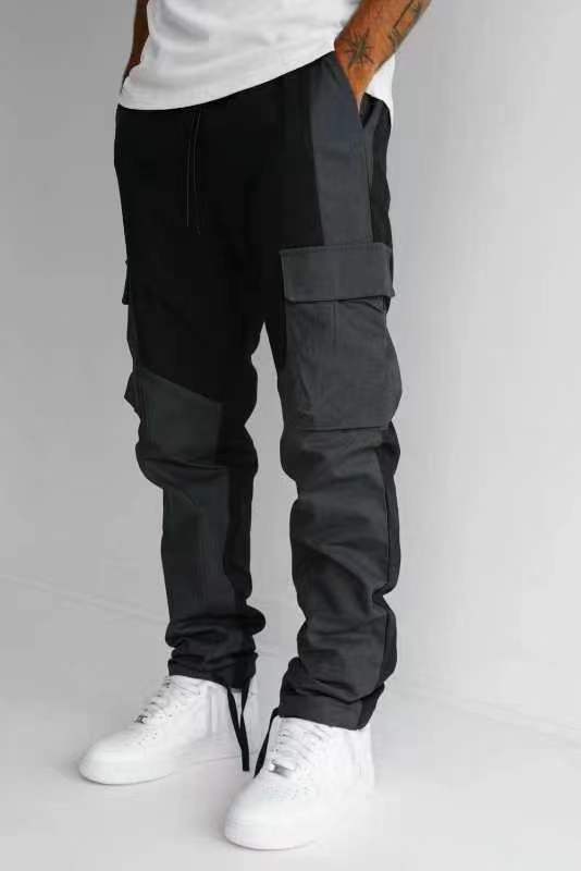 Large Pocket Stitching Trousers Men's Loose Feet - PULSE MART