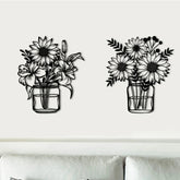 Vintage Sunflower Metal Wall Art - Handcrafted Iron Wall Sculpture - PULSE MART