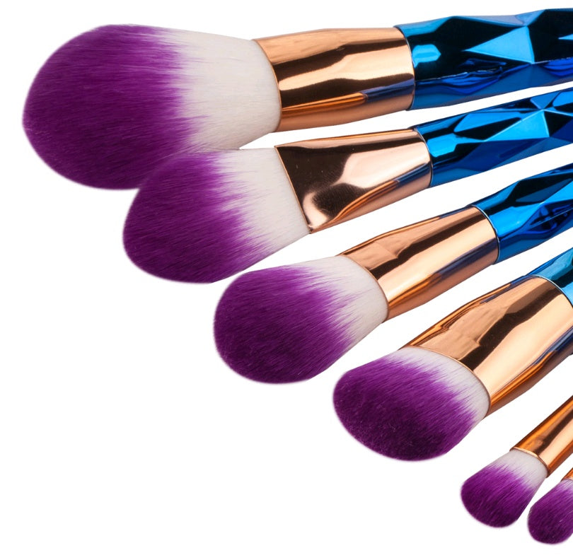7 makeup brushes, diamond makeup tools foundation brush - PULSE MART
