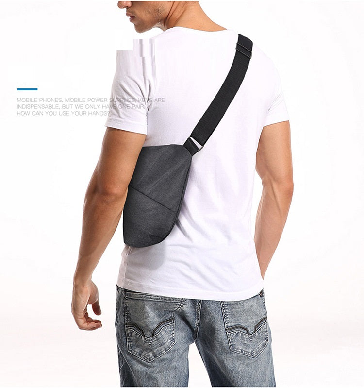 Digital Storage Canvas Chest Bag Crossbody Multi-functional Business Close Shoulder Anti-theft Package - PULSE MART