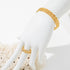 2Pcs Fashion 18k Gold Plated Wheat Ear Leaves Opening Bracelet Ring Set Suitable For Women&