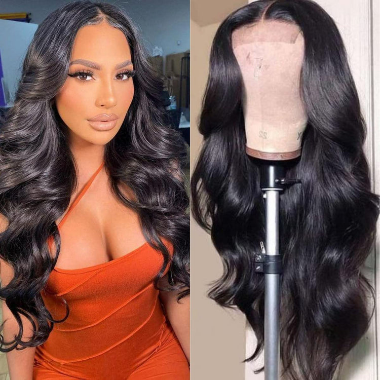 4x6 Lace Closure Wig Human Hair Natural Color Three-Dimensional Body Wave Density - PULSE MART