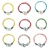 Fashion Vacation Style Alloy Double Heart Bead Turquoise Double Elastic Anklet - PULSE MART