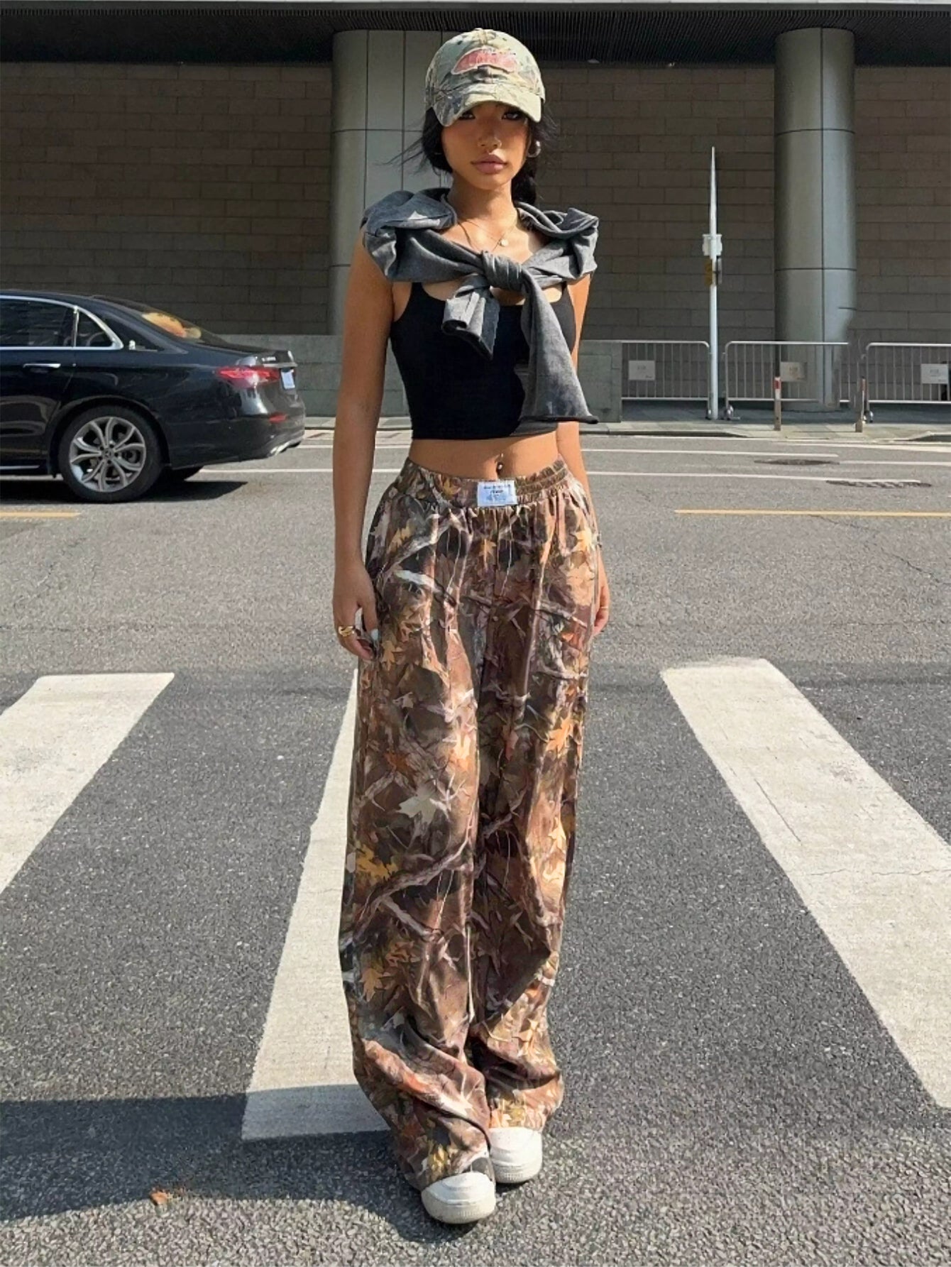 Slimming Casual Pants Hip Hop Retro Street Multi-pocket Camouflage Cargo Pants For Women Y2k Hip-hop Cargo Grunge Baggy Trousers - PULSE MART