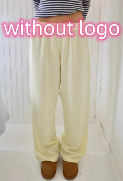Fashion Y2K Striped Straight Trousers Summer Elastic High Waist Wide Leg Pants For Women - PULSE MART