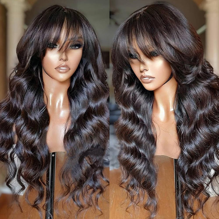 Full Machine Made Wig Body Wave Natural Color Density - PULSE MART