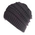Mixed Color Knitted Wool Hat Ladies Non-labeled Ponytail Hat - PULSE MART
