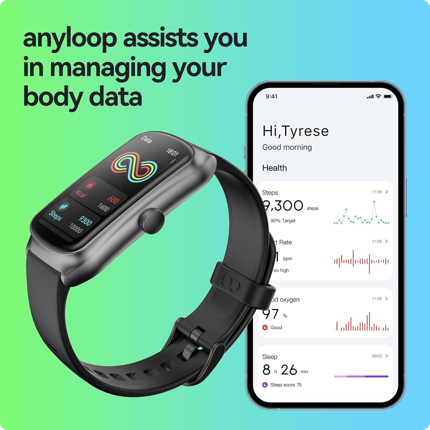 AMOLED Unisex Fitness Tracking Smartwatch With Heart Rate, Blood Oxygen And Sleep Monitoring, Waterproof Function, Pedometer, Swimming Health Activity Tracking - PULSE MART