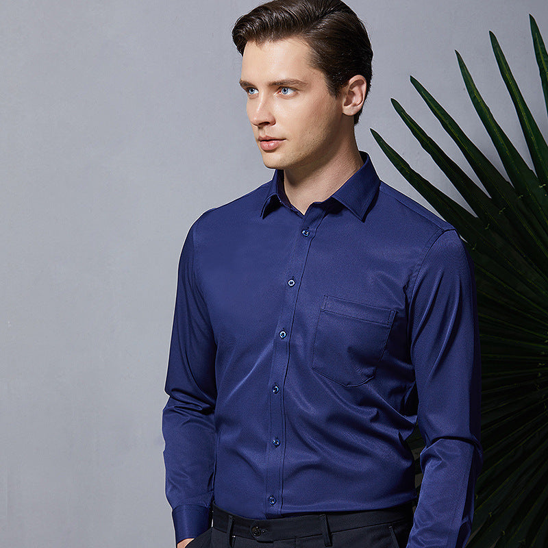 Work Clothes Mercerized Stretch Shirt For Men - PULSE MART