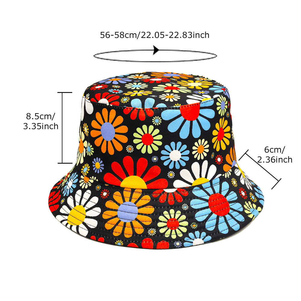 Colorful Flowers Bucket Hat Sun Hat - PULSE MART