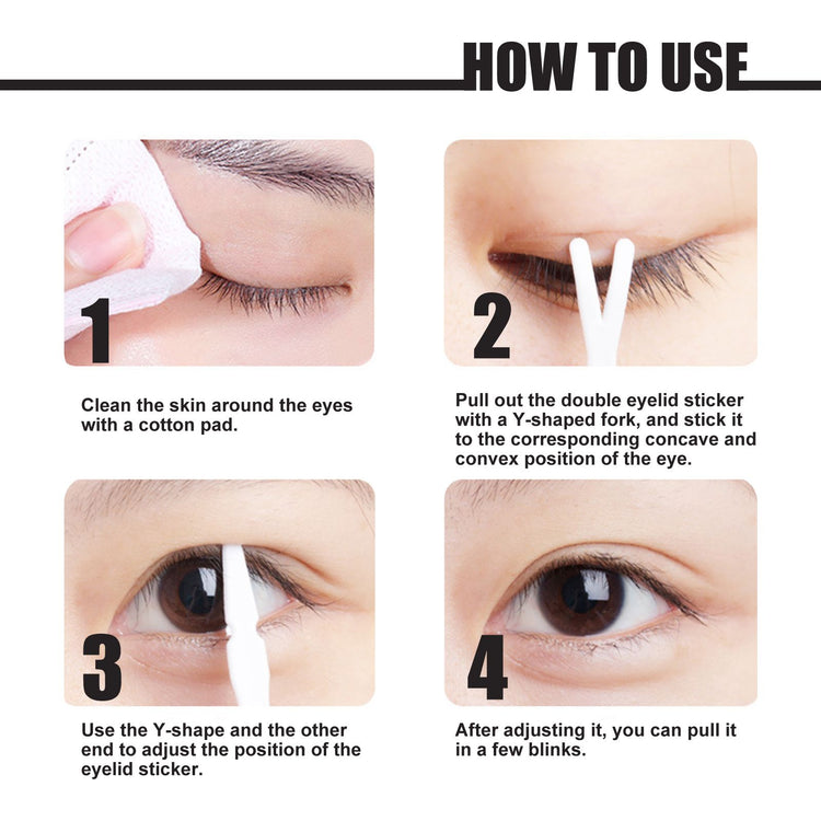 West&Month Double Eyelid Tape - Invisible, No-Glue, Natural Mesh Adhesive, Activates With Water, Beautiful Eyes, Olive Shaped Lace - PULSE MART