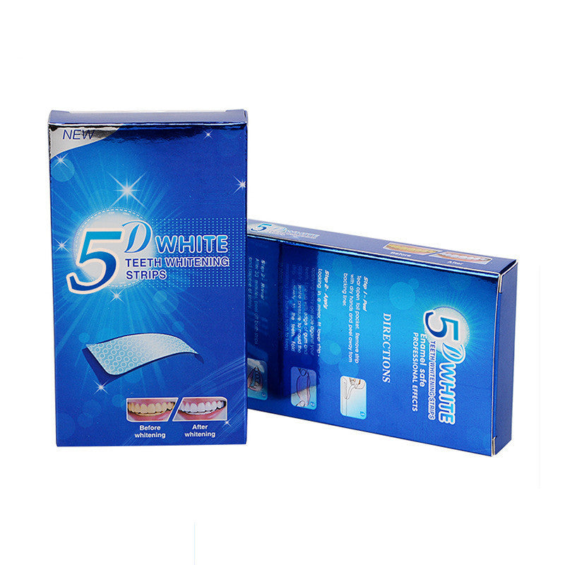 5D Gel Teeth Whitening Strips White Tooth Dental Kit Oral Hygiene Care Strip For False Teeth Veneers Dentist Seks Whiten Gel - PULSE MART