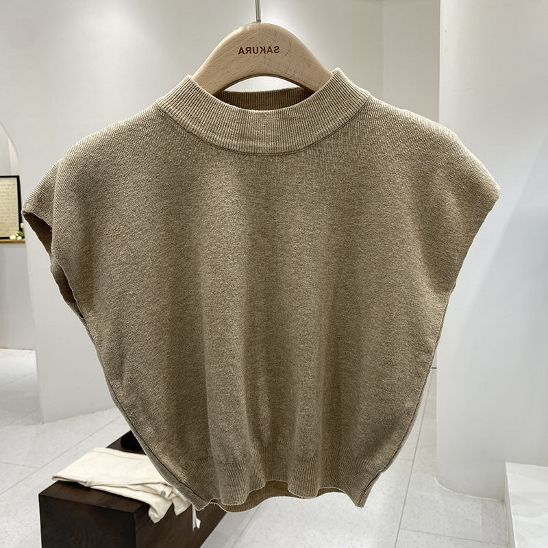 Sleeveless Loose Short Waist Bandage Dress Outer Wear Vest - PULSE MART