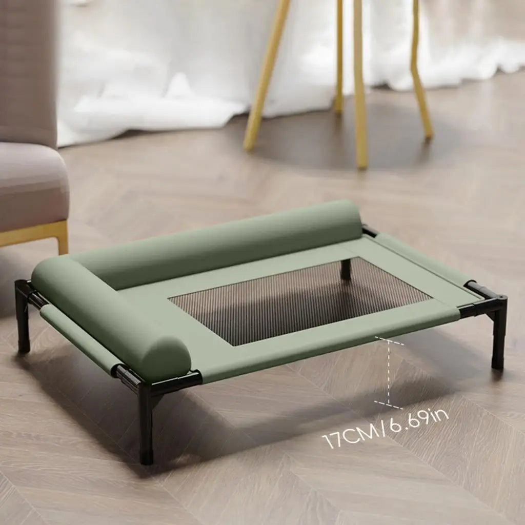 Elevated Pet Bed with Pillow – Durable & Portable Cat and Small Dog Bed
