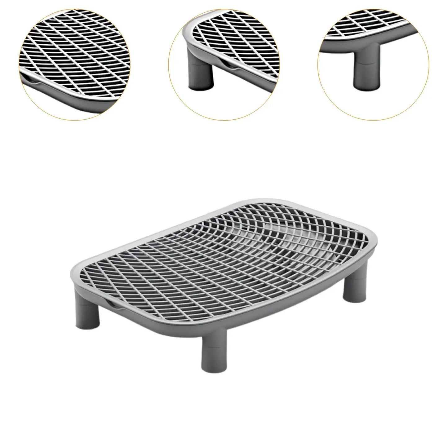 Cat Litter Ramp – Plastic Litter Box Step with Anti-Tracking Footboard for Cats & Kittens