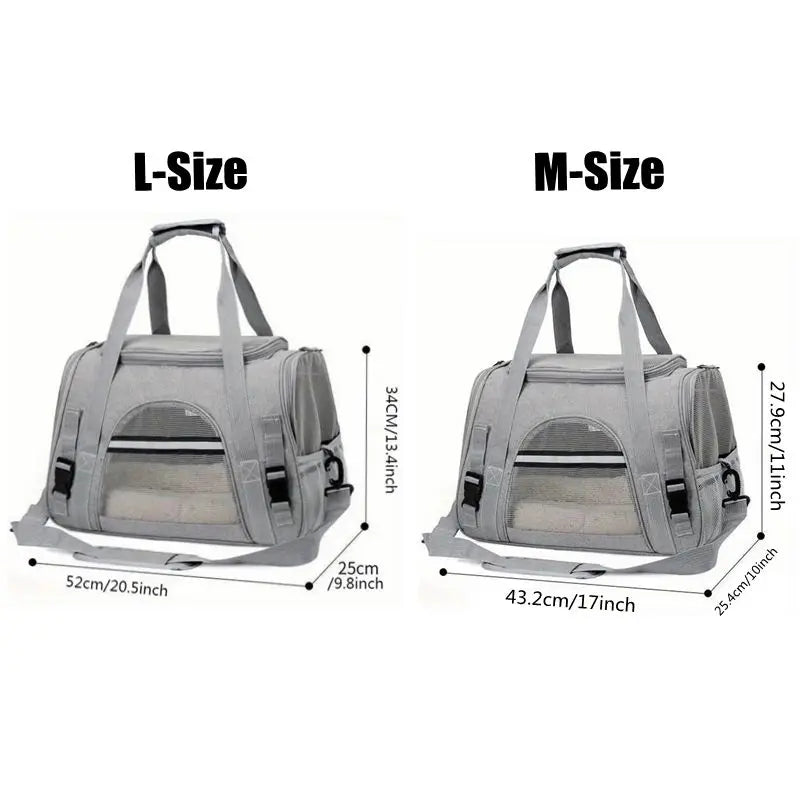 Large Cat & Dog Carrier – Soft-Sided Travel Pet Carrier for Medium & Large Cats & Puppies