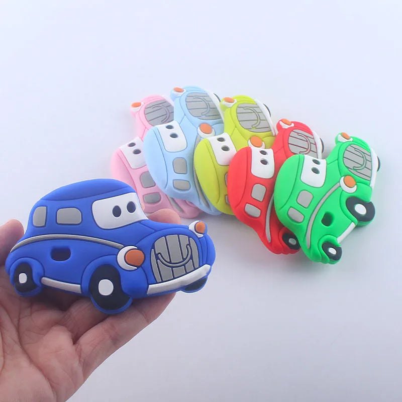 BPA Free 1pc Car Shaped Silicone Baby Teether Rodent Baby Teething Toys Chewable Products Nursing Gift For Baby Boy - PULSE MART