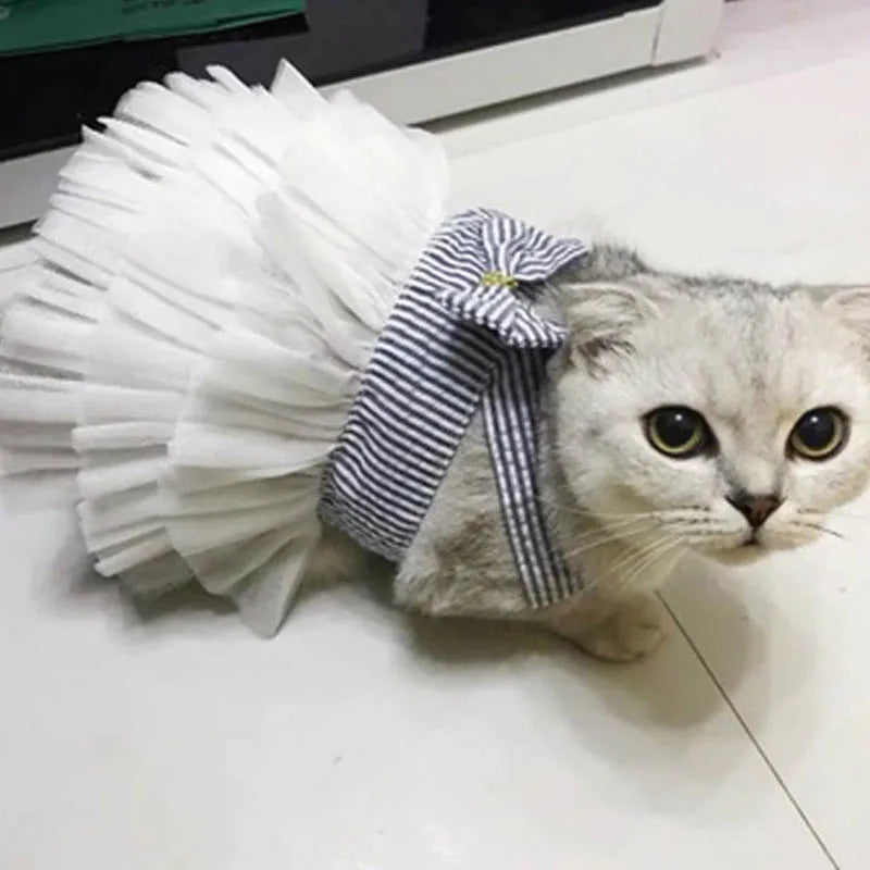 Striped Cat Clothes – Soft Spring & Summer Pet Shirt for Cats, Kittens & Small Dogs