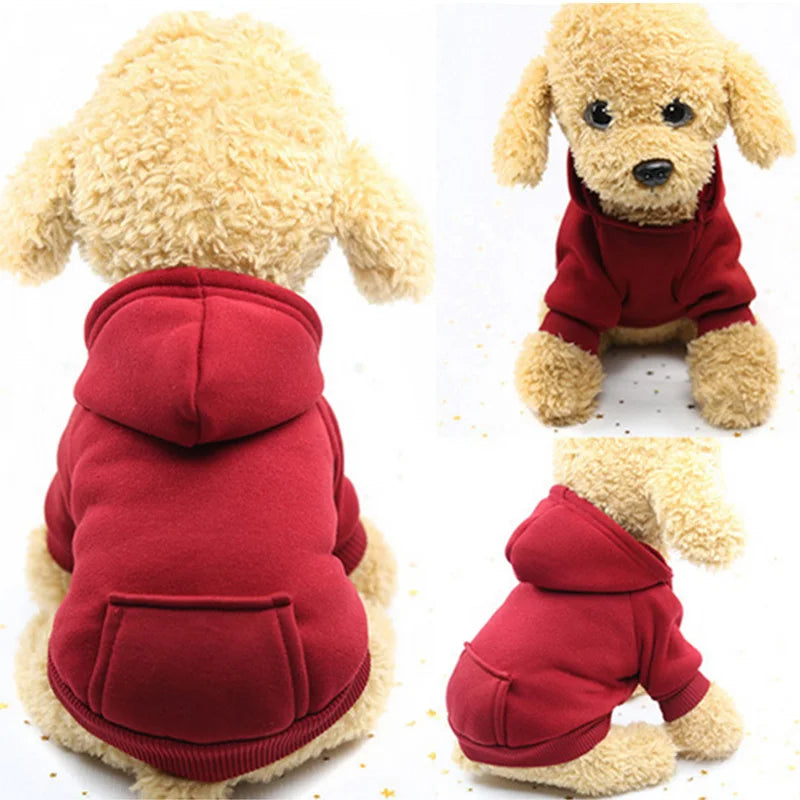 Cozy Fleece Dog Hoodie - Warm Winter Coat for Small & Large Breeds