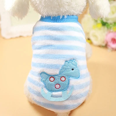 Cute Flannel Dog Winter Vest - Soft Puppy Puffer Jacket for Small Dogs & Cats
