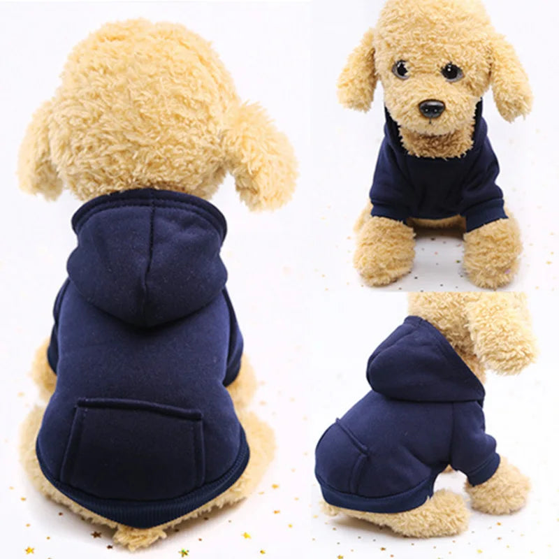 Cozy Fleece Dog Hoodie - Warm Winter Coat for Small & Large Breeds
