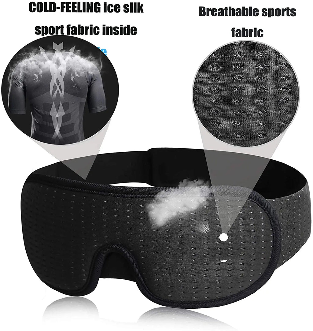 3D Padded Sleep Mask – Light Blocking Soft Eye Mask & Blindfold for Rest - PULSE MART