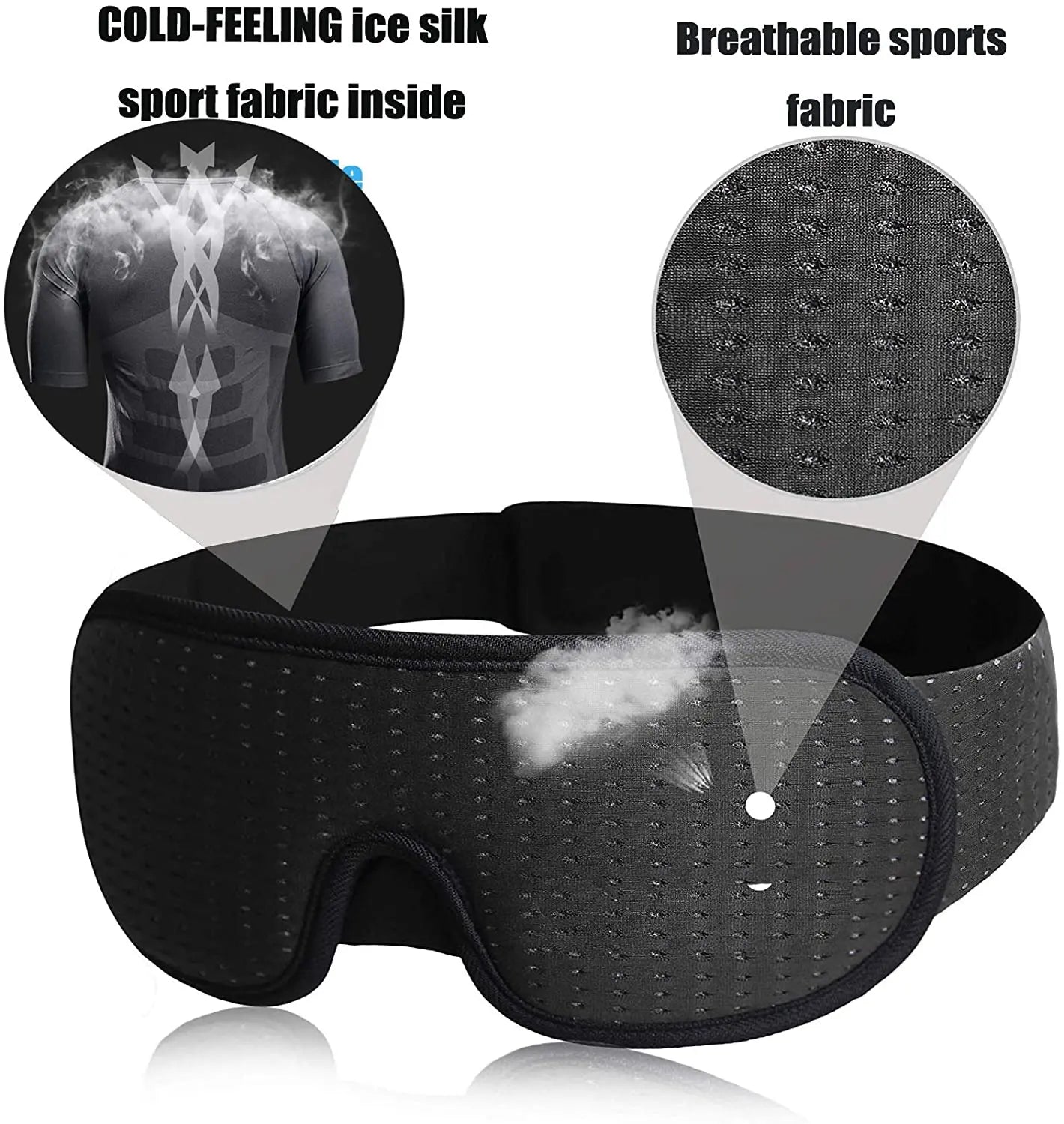 3D Padded Sleep Mask – Light Blocking Soft Eye Mask & Blindfold for Rest - PULSE MART