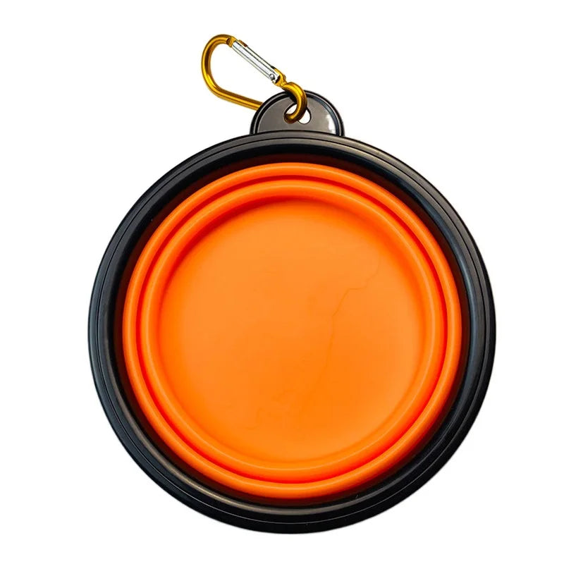 Folding Portable Dog Bowl - Lightweight Silicone Travel Feeder