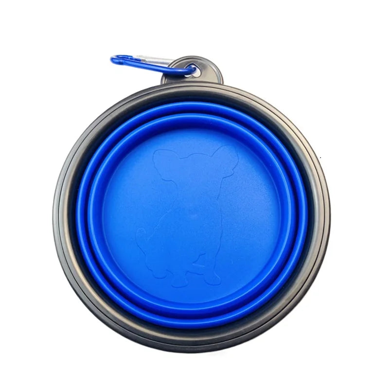 Folding Portable Dog Bowl - Lightweight Silicone Travel Feeder