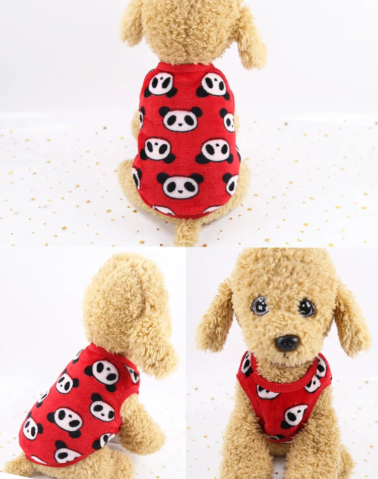 Cute Flannel Dog Winter Vest - Soft Puppy Puffer Jacket for Small Dogs & Cats