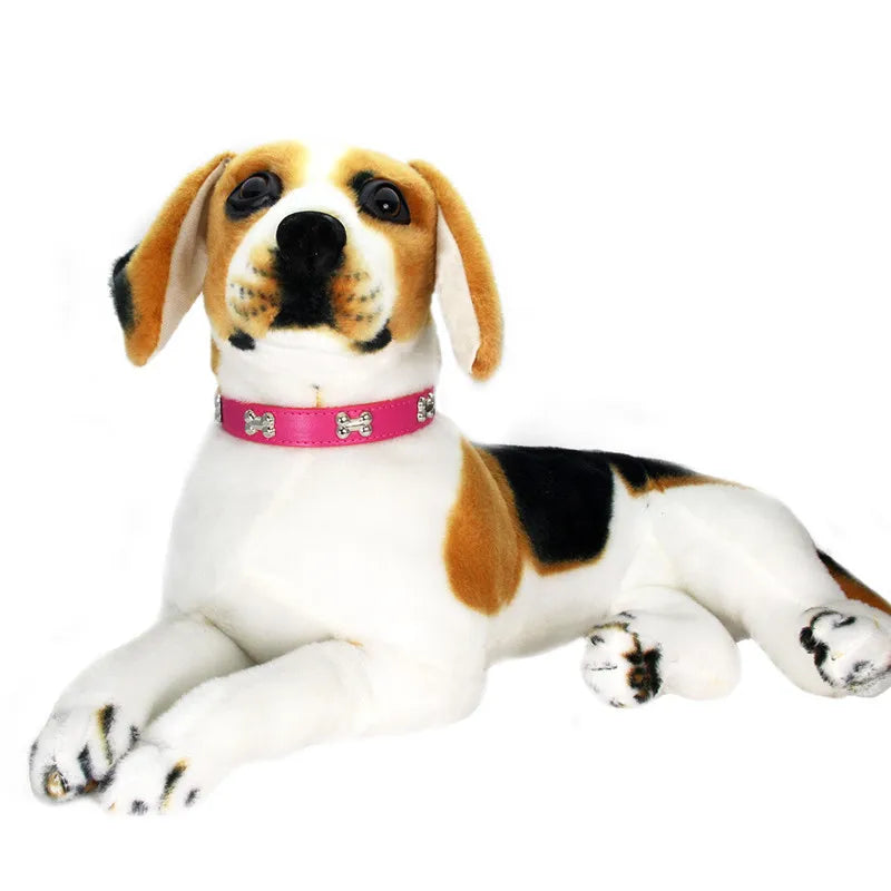 Genuine Bone Leather Dog Collar - Durable Neckband for Small & Large Pets