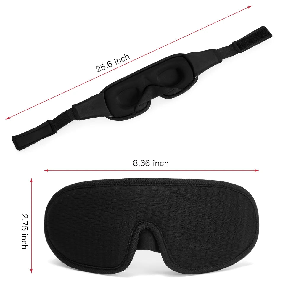 3D Sleeping Mask – Soft Padded Eye Shade &amp; Light-Blocking Sleep Mask - PULSE MART